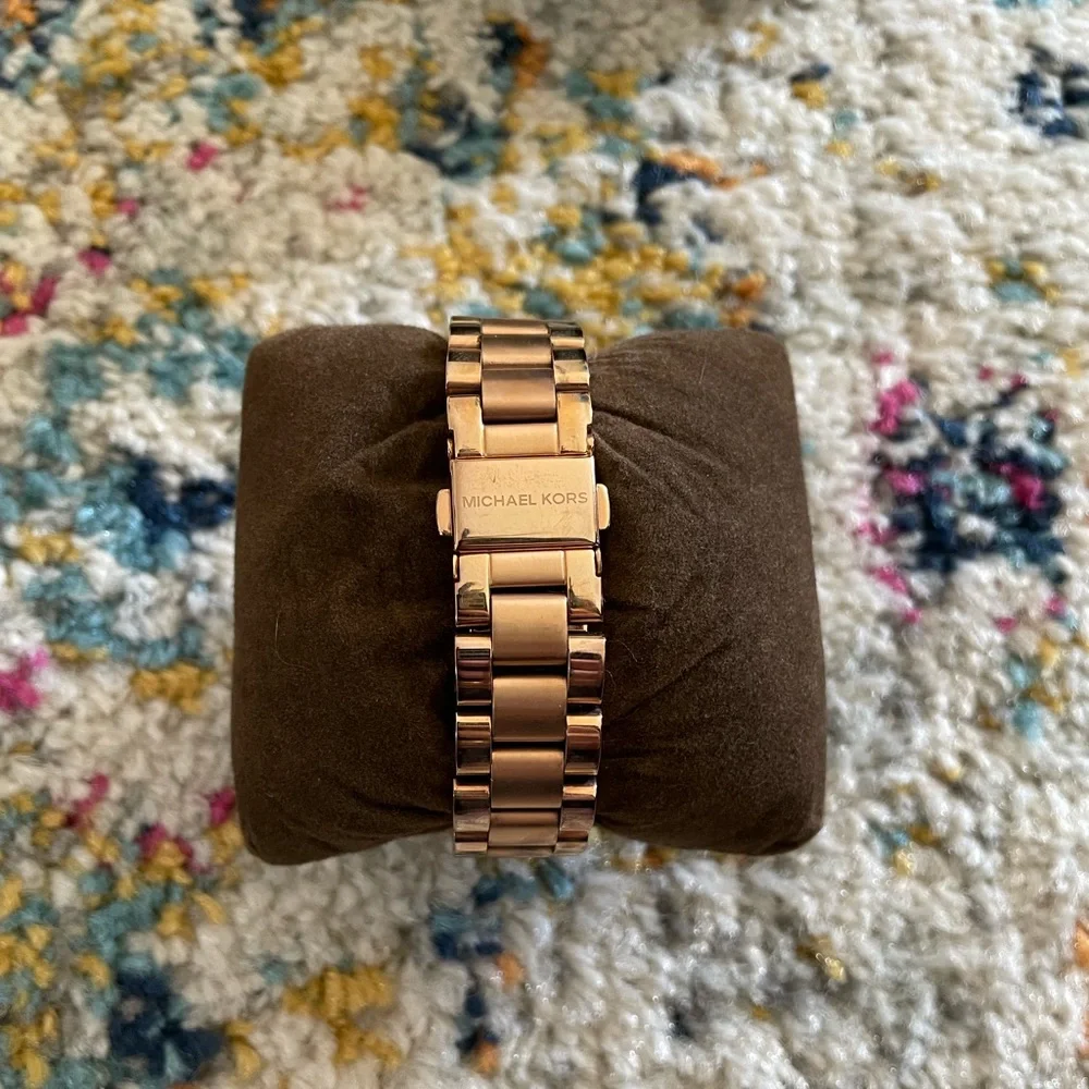 Michael Kors Rose Gold Stainless Steel Chronograph Watch